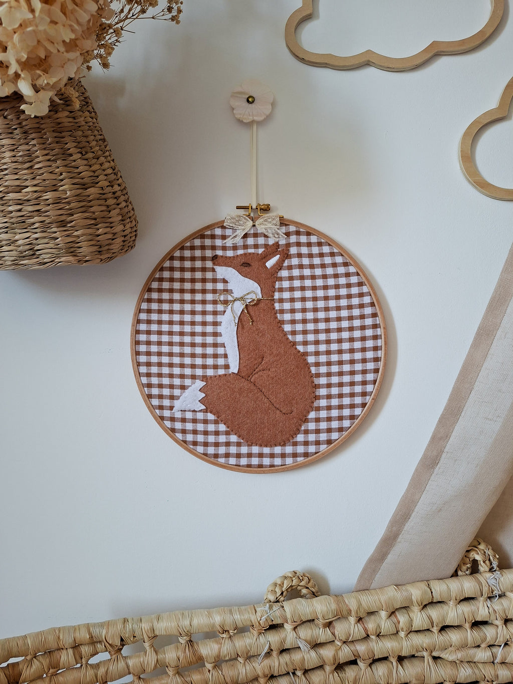 Tambourin décoratif à suspendre - Gaspard le renard