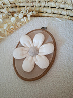 Tambourin décoratif à suspendre - Tambourin fleur
