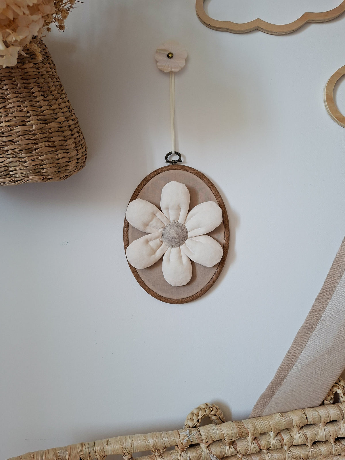 Tambourin décoratif à suspendre - Tambourin fleur