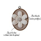 Fond à personnaliser -  Tambourin fleur blanche sans dentelle